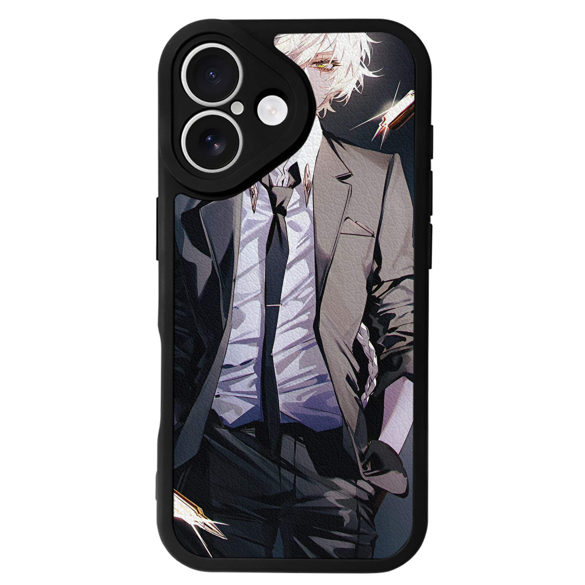 （画像用） 文豪ストレイドッグス Bungo Stray Dogs 【iPhone 16シリーズ対応】シリコンスマホケース（レザー調） 材質：シリコン